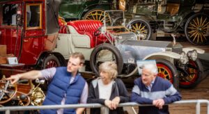 Motoring history tour in the National Motor Museum, Beaulieu