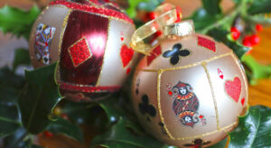 A Palace House Christmas decorations at Beaulieu